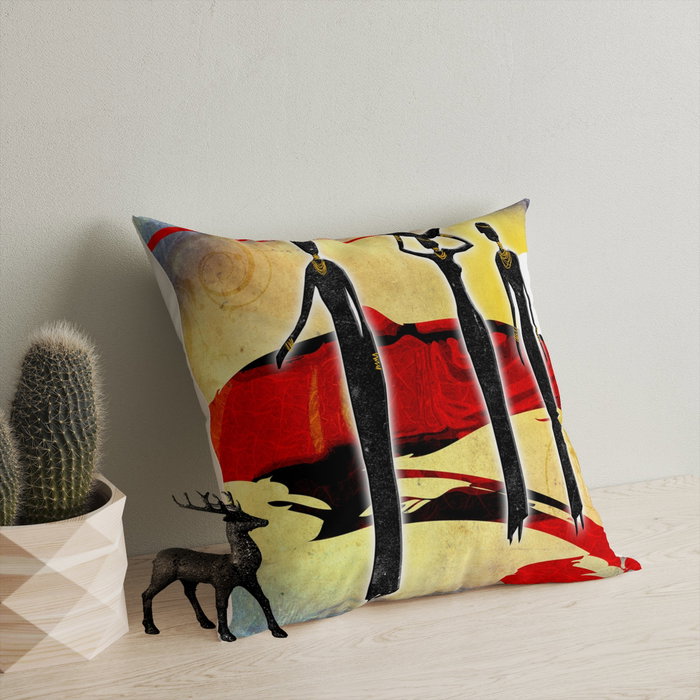 Aberto Design Cojín Multicolor 43 x 43 cm